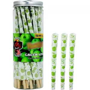 Custom Pre-Roll Papers Green King Size Wholesale Pre Rolled Cones Rolling Paper Cone with Filter Tip