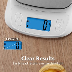 Edelstahl kompakte Größe 5 kg/1 g Balanza De Cocina elektronische Lebensmittelwaage digitale Küche Backen Kochen Waage - Product Image 6
