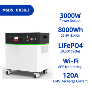 순수 사인파 인버터 파워 스테이션 1600W <span class=keywords><strong>3000W</strong></span> 출력 휴대용 MPPT 컨트롤러 8KWh 태양광 리튬 배터리 - Product Image 1