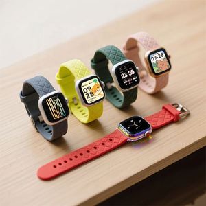 Soft Rubber Sport Watch Strap Replacement Band for Smartwatch in Black Gray Mint Pink Navy Colors Durable <b>Waterproof</b> <b>Silicone</b> - Product Image 2