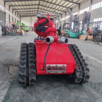 Robot de lutte contre les incendies à débit élevé, canon à eau mobile sur chenilles, système de lutte contre les incendies d'usine, système de lutte contre les incendies d'urgence, fonctionnement facile