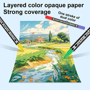 <span class=keywords><strong>Pennarelli</strong></span> <span class=keywords><strong>Acrilici</strong></span> a Doppia <span class=keywords><strong>Punta</strong></span> 12/24/36/48 Colori per Pittura su Legno, Tela, Pietra, Roccia, Vetro, Ceramica e Progetti Fai-da-Te - Product Image 5