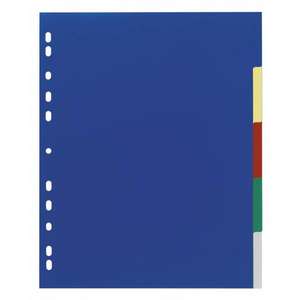 DURABLE - 6737-27 <b>Divider</b> <b>A4</b>+ 5 key with colored pegs and index in PPL, multicolored (multi-pack) - Product Image 1