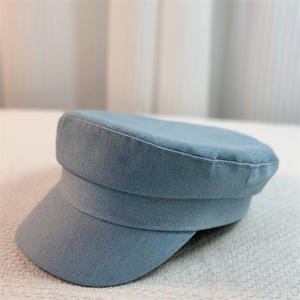 Gorra <span class=keywords><strong>de</strong></span> Visera Informal <span class=keywords><strong>de</strong></span> Mezclilla, Color Sólido, Estilo Vintage, Versátil, Boina Urbana, Gorra <span class=keywords><strong>de</strong></span> Artista Simple para Uso Diario Unisex - Product Image 5