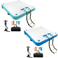 Sortie d'usine Sun Chill PVC Matelas à eau gonflable Flottant Piscine Flotteurs Quai gonflable Plates-formes à eau pour lac de natation