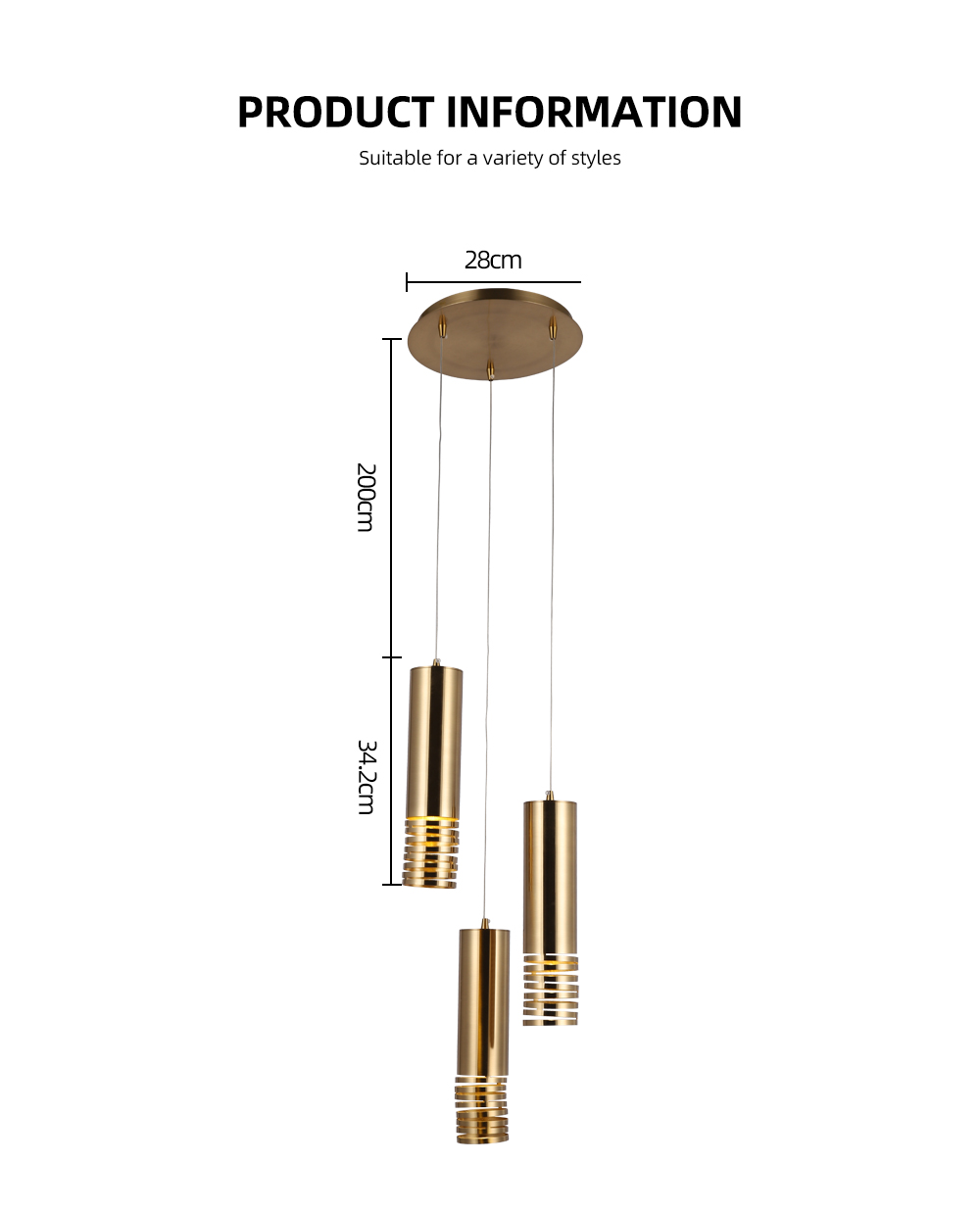Italian Round Stainless Steel Gold Bronze Modern Hanging Nordic Led Pendant Light For Hotel Living Room