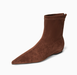 UP-3026J 35-43 사이즈 포인티드 토 여성 섹시 히든 힐 슈즈 여성 슬립온 앵클 부츠 - Product Image 1