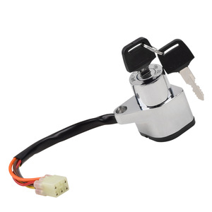 Cerradura de encendido genérica para motocicleta con llaves para Suzuki Intruder VL1500 VZ800 97-04, pieza de repuesto frontal de aluminio - Product Image 3