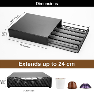 45 Vỏ Kim Loại Nespresso Vertuo Viên Nang <span class=keywords><strong>K</strong></span> Cốc Cà Phê Viên Nang Chủ Ngăn <span class=keywords><strong>K</strong></span>éo Giá Hiển Thị Đứng - Product Image 2