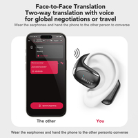 Casque de sport Erazer X9 Bouchon d'oreille d'appel haute définition BT5.4 avec traduction vocale en 135 langues Design OWS