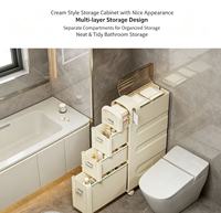 Meilleur rangement multi-niveaux à roulettes en plastique pour espaces étroits, idéal pour salle de bain, chambre et articles divers à la maison