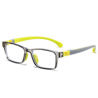 Acceptation de la personnalisation ODM/OEM, nouvelles lunettes anti-lumière bleue pour enfants, montures rectangulaires solides et élégantes en silicone, légères