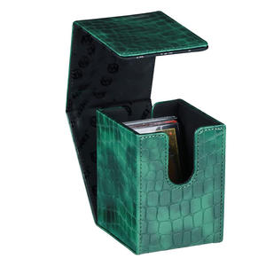 Premium PU Leather Card protettiva per custodia porta carte Twin Flip Deck per <span class=keywords><strong>Commander</strong></span> PVC Free Strong Magnet Card deck box - Product Image 4