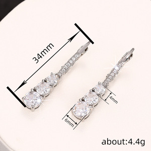 Pendientes Largos de Barra para Mujer, Estilo Geométrico, Accesorio para Uso Diario, Joyería de Moda - Product Image 4