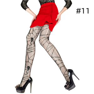 RTS collants résille en toile d'araignée pour femmes, bas en soie, chaussettes crâne Halloween - Product Image 6