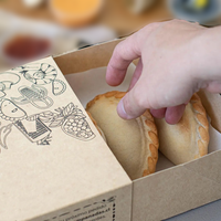 Boîtes de livraison d'empanadas en gros personnalisées en papier kraft, avec tiroir coulissant pour empanadas et tourtes individuelles, idéales pour la livraison et l'expédition