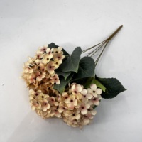 5 Tangkai Buket Hydrangea Buatan dari Sutra, Bunga Hydrangea Palsu Multi Warna untuk Dekorasi Pernikahan, Rumah, dan Pesta