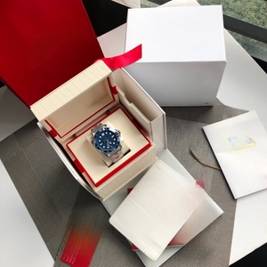 Montre mécanique automatique pour homme avec cadran bleu ondulé, bracelet en acier inoxydable, style plongée décontracté, montre-bracelet Omegaes - Product Image 3