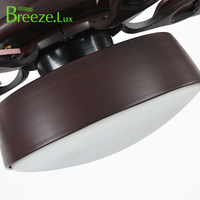 Venta caliente China moderna 48 \ "Ventilador de techo de alta velocidad con luz LED 5 aspas Control remoto para aplicación de baño