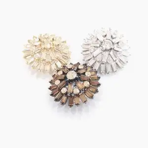 Botones de diamantes de imitación, adornos de cristal para coser en la ropa, botones para decoración y bricolaje