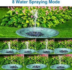 2023 Upgrade 3.5W 2000Mah Batterij Zonne-Energie Fonteinpomp Voor Vogelbad Zonne-Energie Watervoorziening Met Lichte Kolibrie Zonne-Water - Product Image 3