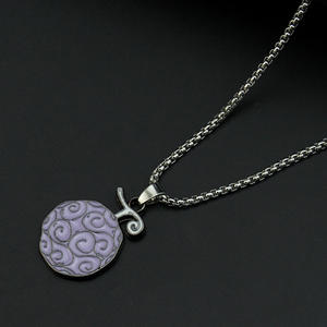 3 Designs Japan Anime Luffy <span class=keywords><strong>Ace</strong></span> <span class=keywords><strong>Demon</strong></span> <span class=keywords><strong>Fruit</strong></span> Alloy Necklace Cartoon Metal Pendant Necklace for Women Sweater Necklace - Product Image 6