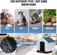 Pawise Maison pour animaux de compagnie de haute qualité, plusieurs tailles, grande niche pour chien d'extérieur, durable, solide, maison pour chien d'intérieur et d'extérieur avec évents