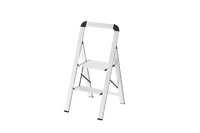 Escabeau pliable en aluminium avec rail de sécurité Capacité de poids élevée et profil mince peu encombrant