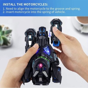 Voiture à tirer 3 en 1 en alliage avec catapulte à LED et musique Trinity <span class=keywords><strong>Chariot</strong></span> électronique moto Pop up <span class=keywords><strong>Action</strong></span> Toy - Product Image 3