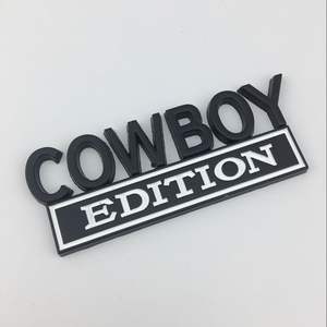 Cowboy alliage de Zinc métal Chrome Auto Logo autocollant plaque signalétique voiture décalcomanie voiture emblème Badge - Product Image 5