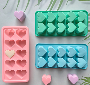 Moule <span class=keywords><strong>à</strong></span> glaçons en forme de cœur, moules <span class=keywords><strong>à</strong></span> glaçons en silicone pour la Saint-Valentin, pour chocolat, bonbons, fudge - Product Image 2