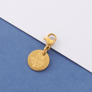 DIY Jewelry <strong>Key</strong> Chain Stainless Steel <strong>Snowflake</strong> Butterfly Keychain Gold Plated Heart Oval Round Disc Safety Keychains for Women - Product Image 6