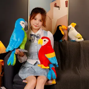 Kawaii Papegaai Knuffels Zachte Simulatie Toekan Knuffel Schattige Wilde Dieren Vogels Poppen