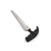 Kit de survie de poche pour la survie en plein air, lame fixe, scie à os, acier inoxydable, outil de chasse avec poignée en PP