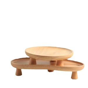 Solid Wood Oval <b>Storage</b> <b>Tray</b> With Legs For Tea Cup And Aromatherapy Home Living Room Use - Product Image 5