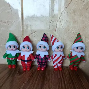 Penjualan terlaris rak buku Natal peri bayi Elf ornamen rumah pesta Kawaii warna-warni simulasi gaun dekorasi rumah bayi