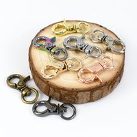 Meetee H4-1 10mm Accessoires de quincaillerie DIY pour sacs, sacs à main, sangles, porte-clés, boucles, mousquetons pivotants en alliage, crochets à pression, fermoirs