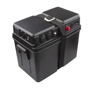 Portable 12V Power Box IP65 Plastic Battery With DC Charger Socket For Camping Adventure Electronics Instrument Storage