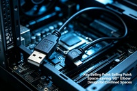 Cable USB a Tipo C de Carga Rápida 3A, Cable de Carga en Forma de L de 90 Grados, para Teléfono, Control de Juegos, Cámara de Coche