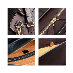 Maletín de cuero para hombre Maletín Bolsa para hombre Mochila de cuero para portátil Bolsa - Product Image 3