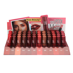 ลิปสติกเนื้อกำมะหยี่ Kiss Beauty ผลิตโดยผู้ผลิต รับทำโลโก้แบรนด์ส่วนตัว บรรจุภัณฑ์คุณภาพสูง กันน้ำ ติดทนนาน - Product Image 1