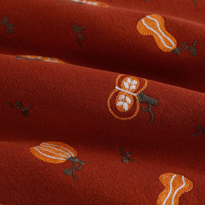 Tessuto Broccato Morbido e Traspirante in Maglia Colorata con Ricamo a <span class=keywords><strong>Zucca</strong></span> per Abbigliamento Bambini e Bambine, 100% Acrilico - Product Image 3