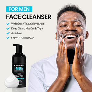 Marque privée hommes soins de la peau visage <span class=keywords><strong>Anti</strong></span>-âge nettoyant Facial sérum hydratant yeux crème gommage ensemble de soins de la peau - Product Image 2