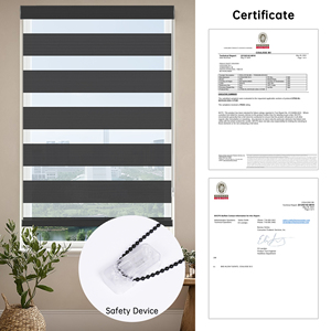 SAMADHI Manual Zebra Curtain Custom Size Easy Install Control Room Shades <b>Windows</b> - Product Image 4