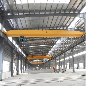 Electric Single Girder Bridge Crane 3 Ton Remote Control Yellow Steel Industrial <b>Hoist</b> - Product Image 1