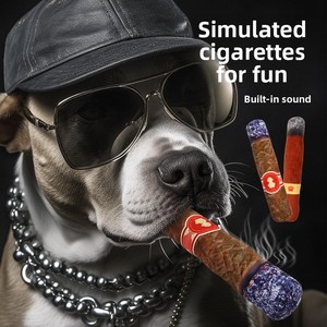 Divertido Juguete para Perros con Forma de Cigarro, Juguete de Peluche con Sonido para Jugar e Interactuar con Mascotas - Product Image 1