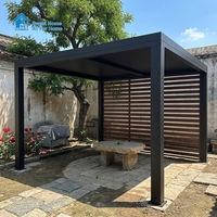 Pergola compacte Sweet Home 3x4 en aluminium, toit rétractable motorisé à lames orientables, auvent imperméable pour jardin