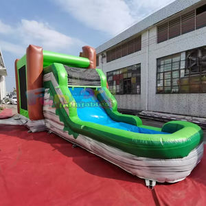Tobogán inflable de jungla para fiestas infantiles al aire libre y castillo inflable comercial con zona de saltos. - Product Image 2