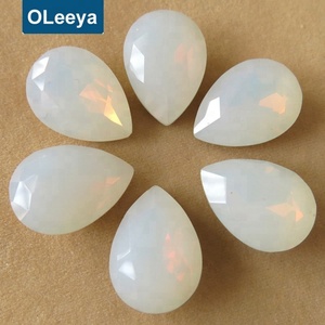 Piedra de Diamante de Vidrio Sintético de Color Ópalo Verde en Forma Ovalada de 4*6mm, 8*10mm, 6*8mm, Precio de Fábrica, para Móviles - Product Image 2
