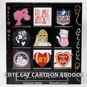 Broche Criativo de Cantora Taylor em Forma de Gato Preto Engraçado para Casamento, Pin de Esmalte em Liga, Atacado - Product Image 2